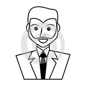 Businessman avatar elegant islated icon