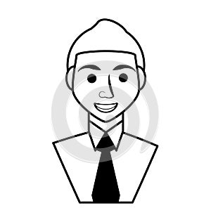 Businessman avatar elegant islated icon