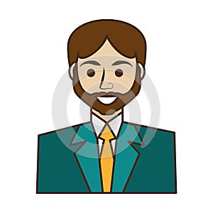 Businessman avatar elegant islated icon