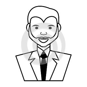 Businessman avatar elegant islated icon