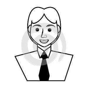 Businessman avatar elegant islated icon