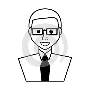 Businessman avatar elegant islated icon