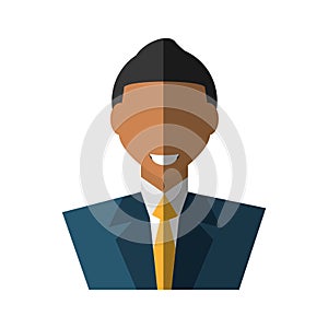 Businessman avatar elegant islated icon