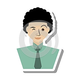 Businessman avatar elegant islated icon