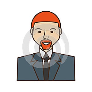 Businessman avatar elegant islated icon