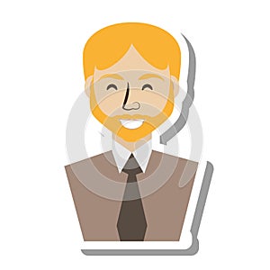 Businessman avatar elegant islated icon