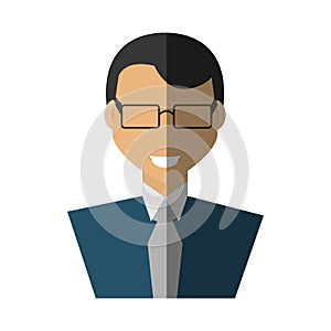 Businessman avatar elegant islated icon