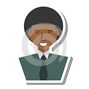 Businessman avatar elegant islated icon