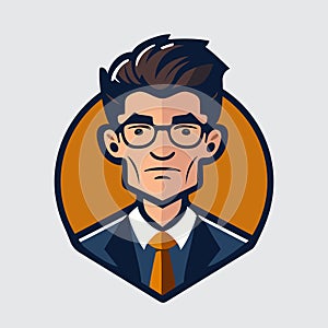 Businessman avatar illustration. Cartoon user portrait. User profile icon