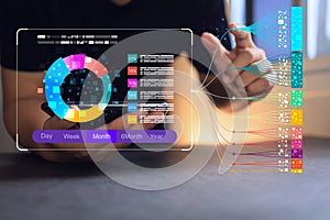 Businessman and big data technology