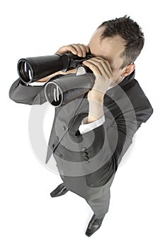 Businessman with binoculars