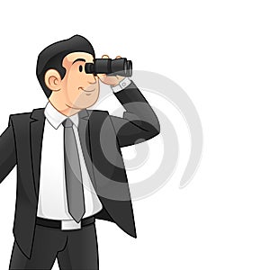 Businessman with Binoculars