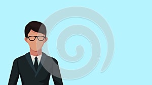 Businessman with bitcoin ecommerce animation