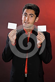 Businessman with black leathern case.