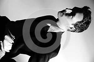 Businessman black and white