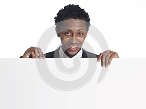 Businessman - blank sign