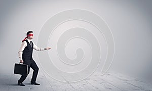 Businessman with blindfolds