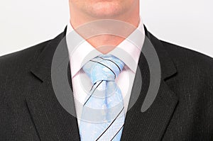 Businessman in blue tie.