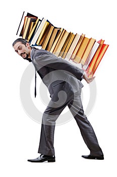 Businessman with books