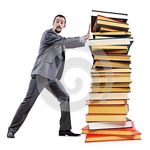 Businessman with books