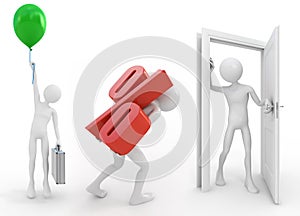 Businessman borrow loan