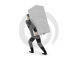 Businessman And Box