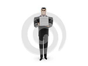 Businessman And Box