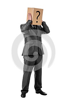 Businessman with a box