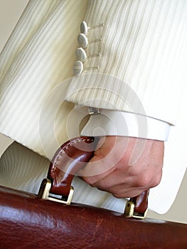 Businessman with brief case