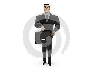 Businessman with briefcase