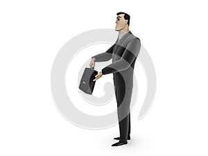 Businessman with briefcase