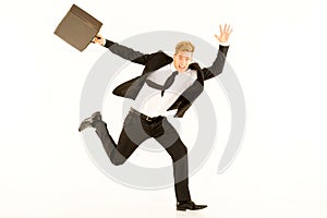 Businessman with briefcase