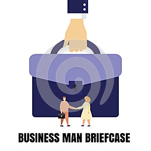 Businessman Briefcase or Business Man Bag Vector Illustration