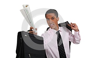 Businessman with briefcase