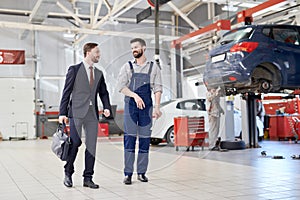 Businessman in Car Service