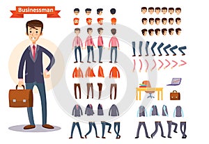 Businessman cartoon personage generator vector photo