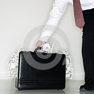 Businessman with cash