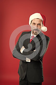 Businessman celebrate Christmas. Starting business that revolves around Christmas season. Business corporate. Event