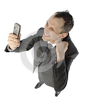 Businessman with cell phone