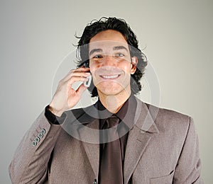 Businessman and cellphone