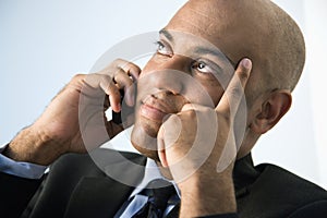 Businessman with cellphone.