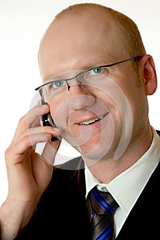 Businessman with cellphone