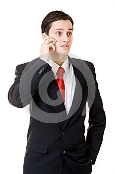 Businessman with cellular phone