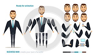 Businessman character animation