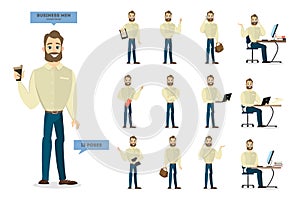 Businessman character set.