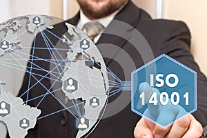 The businessman is choosing ISO 14001