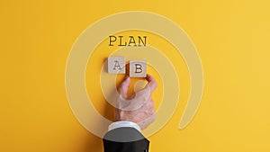 Businessman choosing plan B