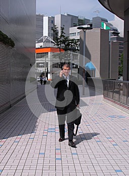 Businessman in a city