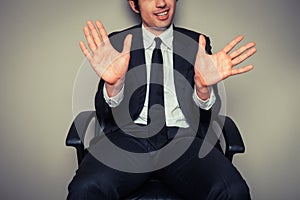 Businessman with clean conscience photo