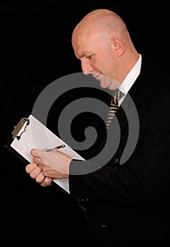 Businessman with Clip Board